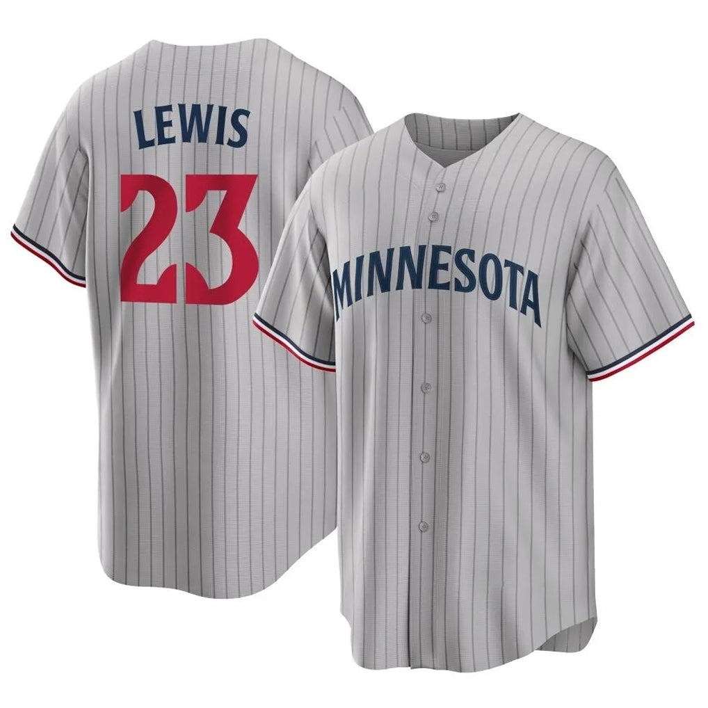 M.Twins #23 Royce Lewis Player Gray Game Limited Home Hdoa Stitched Jerseys
