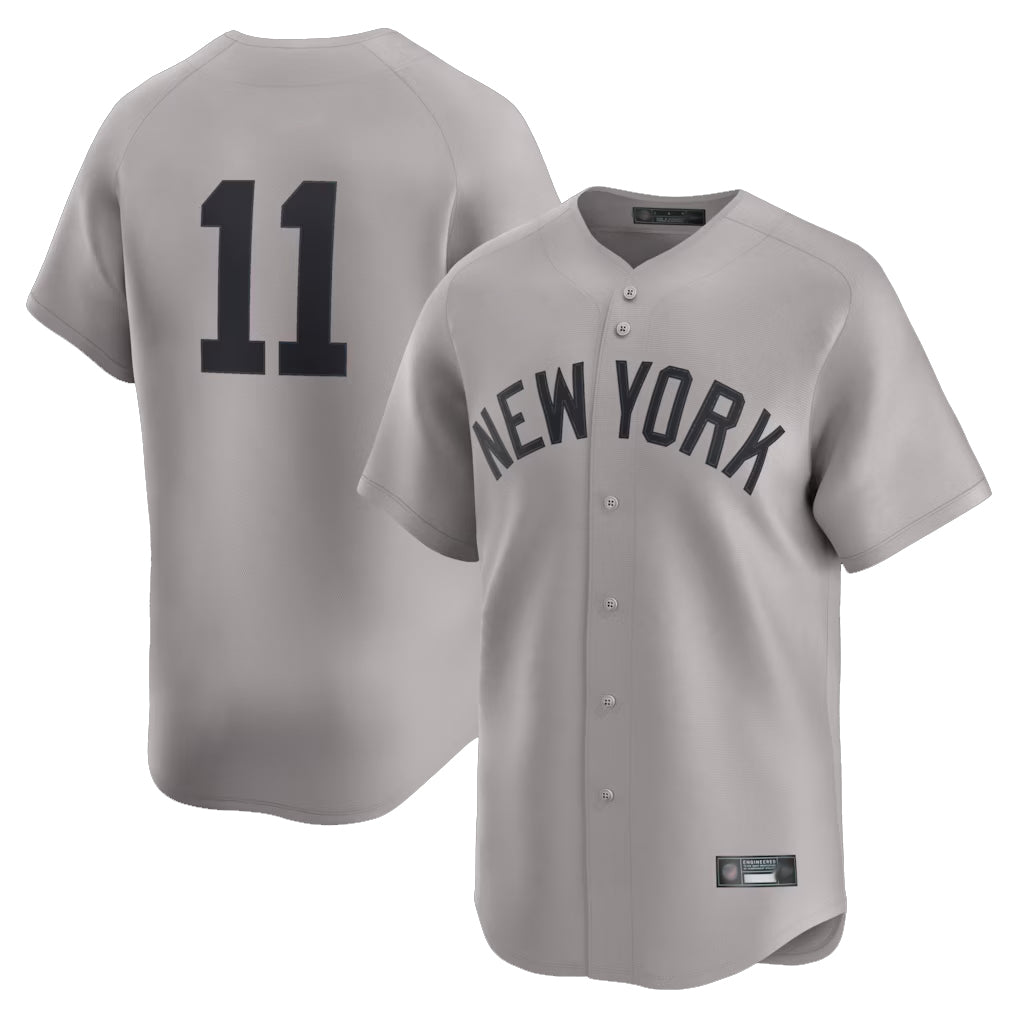 NY.Yankees #11 Anthony Volpe Player Gray Limited Home Hdoa Stitched Jerseys