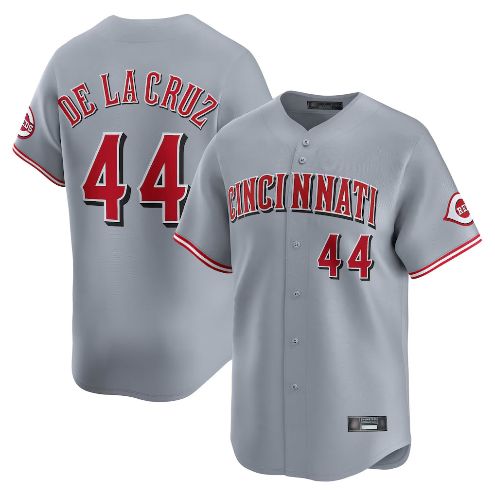 C.Reds #44 Elly De La Cruz Player Gray Home Limited Hdoa Stitched Jerseys