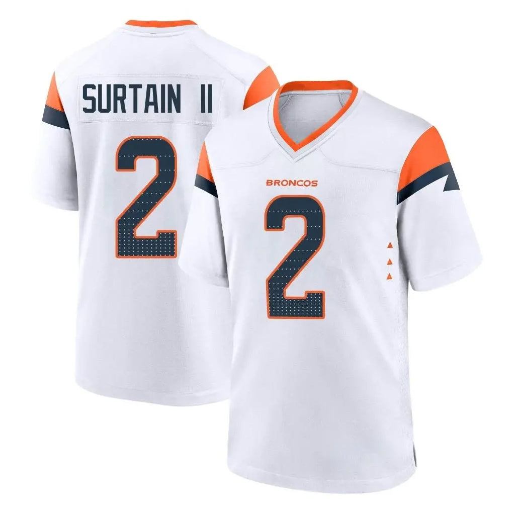 D.Broncos #2 Pat Surtain II Player White Home Game Hdoa Stitched Jerseys