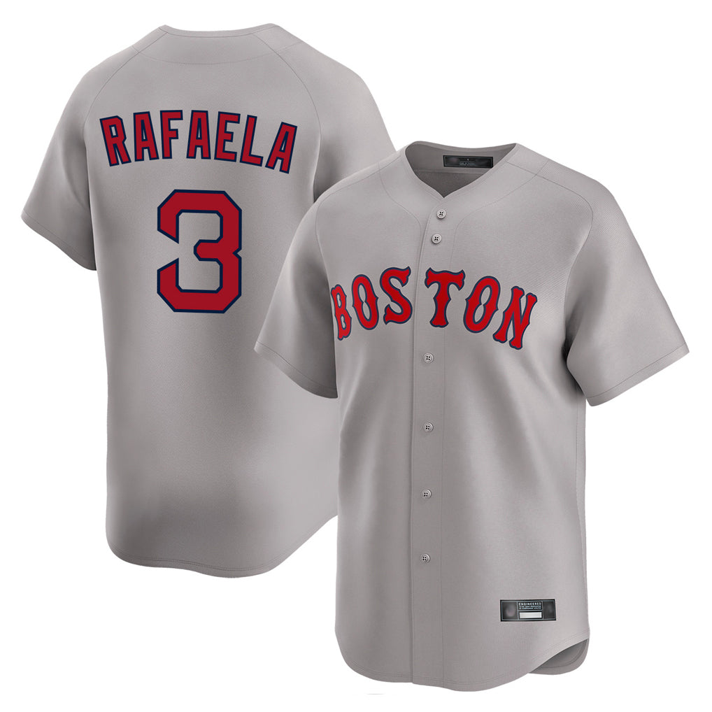 B.Red Sox #3 Ceddanne Rafaela Player Gray Road Limited Home Game Hdoa Stitched Jerseys