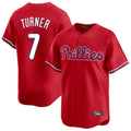 P.Phillies #7 Trea Turner Player Red Home Limited Hdoa Stitched Jerseys