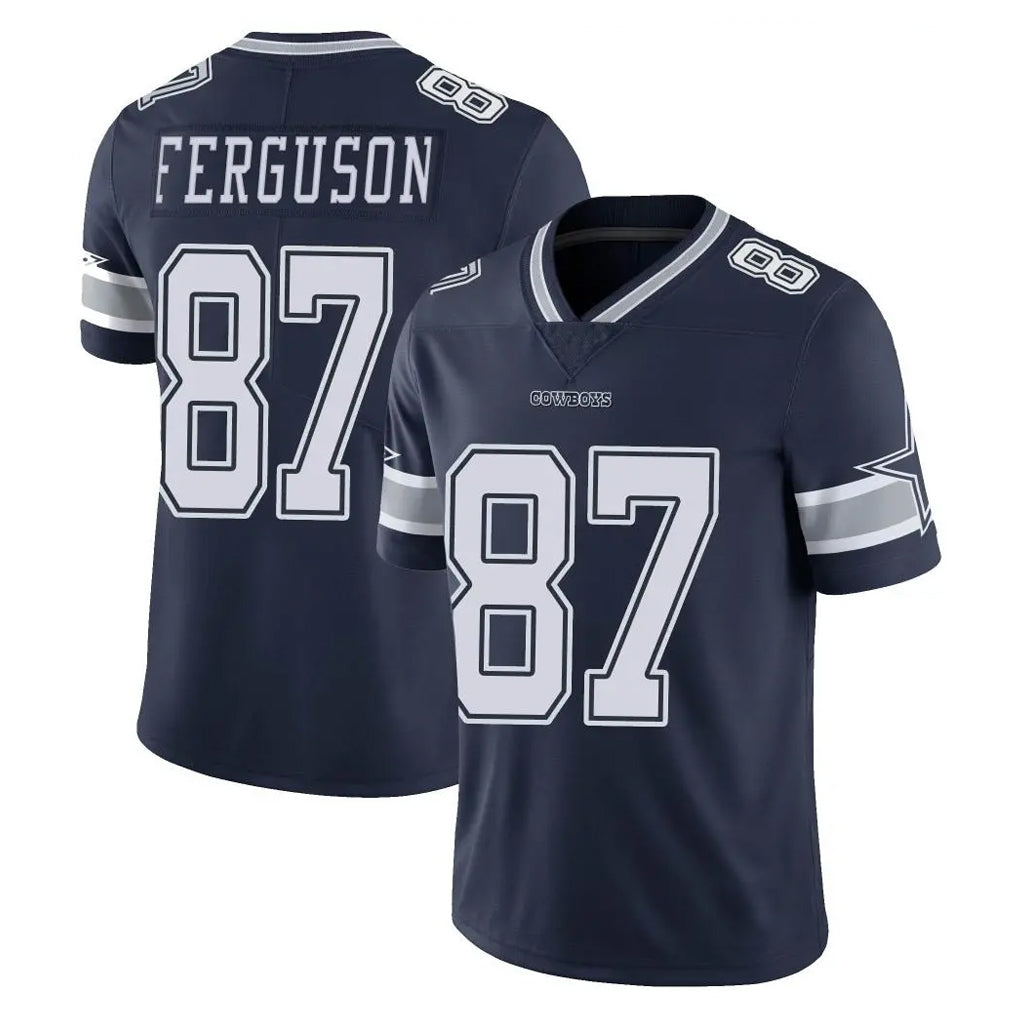 D.Cowboys #87 Jake Ferguson Player Navy Vapor Untouchable Limited Home Game Hdoa Stitched Jerseys
