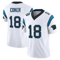 C.Panthers #18 Jalen Coker Player White Vapor F.U.S.E. Limited Home Game Hdoa Stitched Jerseys