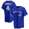 T.Blue Jays #4 George Springer Player Royal Home Game Hdoa Stitched Jerseys