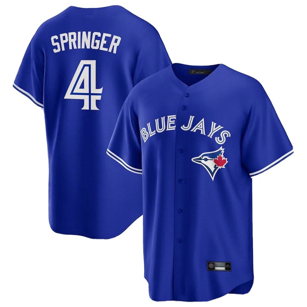 T.Blue Jays #4 George Springer Player Royal Home Game Hdoa Stitched Jerseys