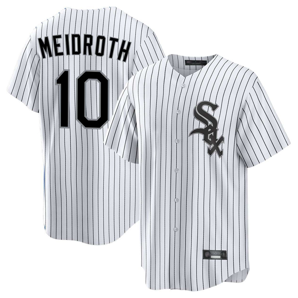 C.White Sox #10 Chase Meidroth Player White Stripe Home Game Hdoa Stitched Jerseys