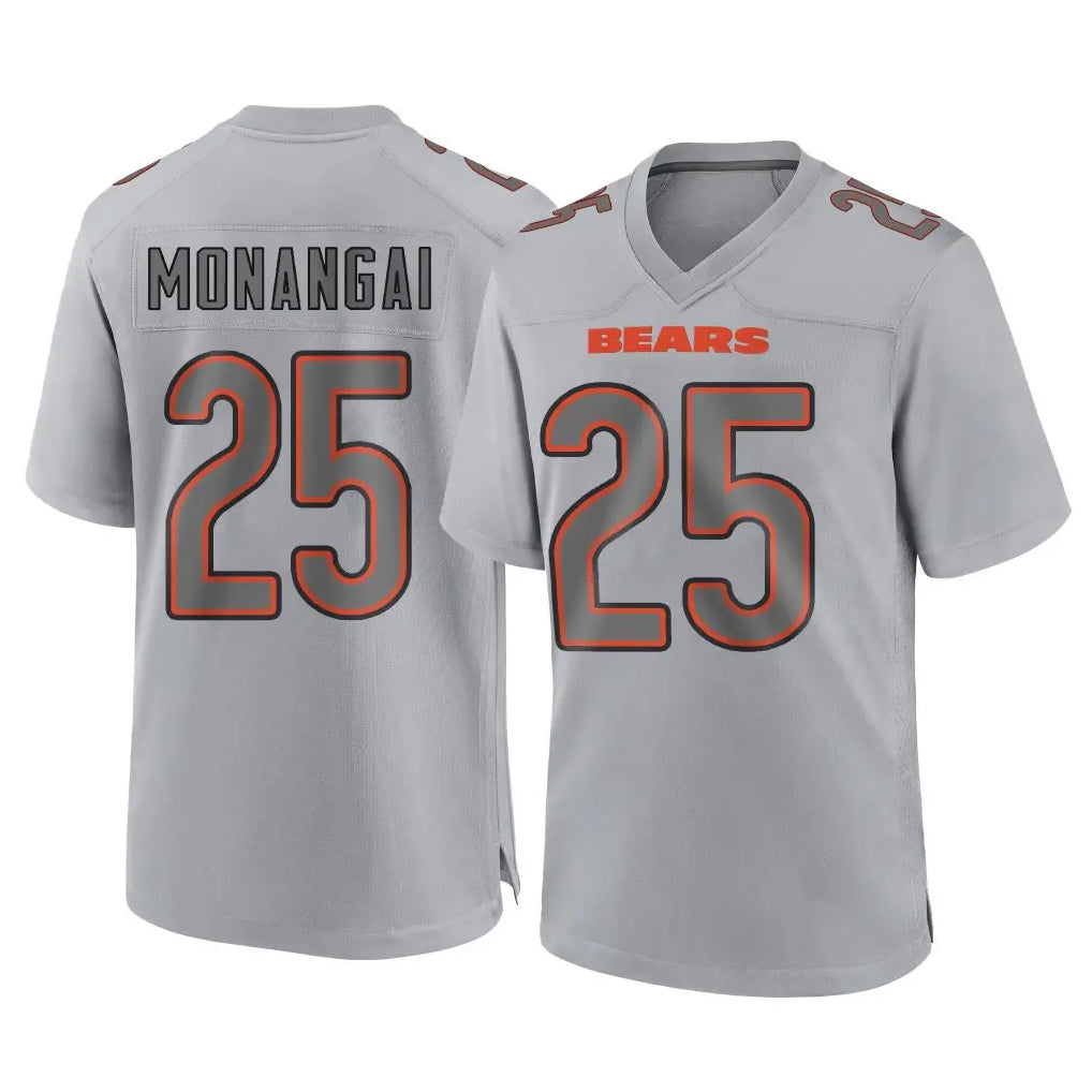 C.Bears #25 Kyle Monangai Player Gray Atmosphere Fashion Game Hdoa Stitched Jerseys