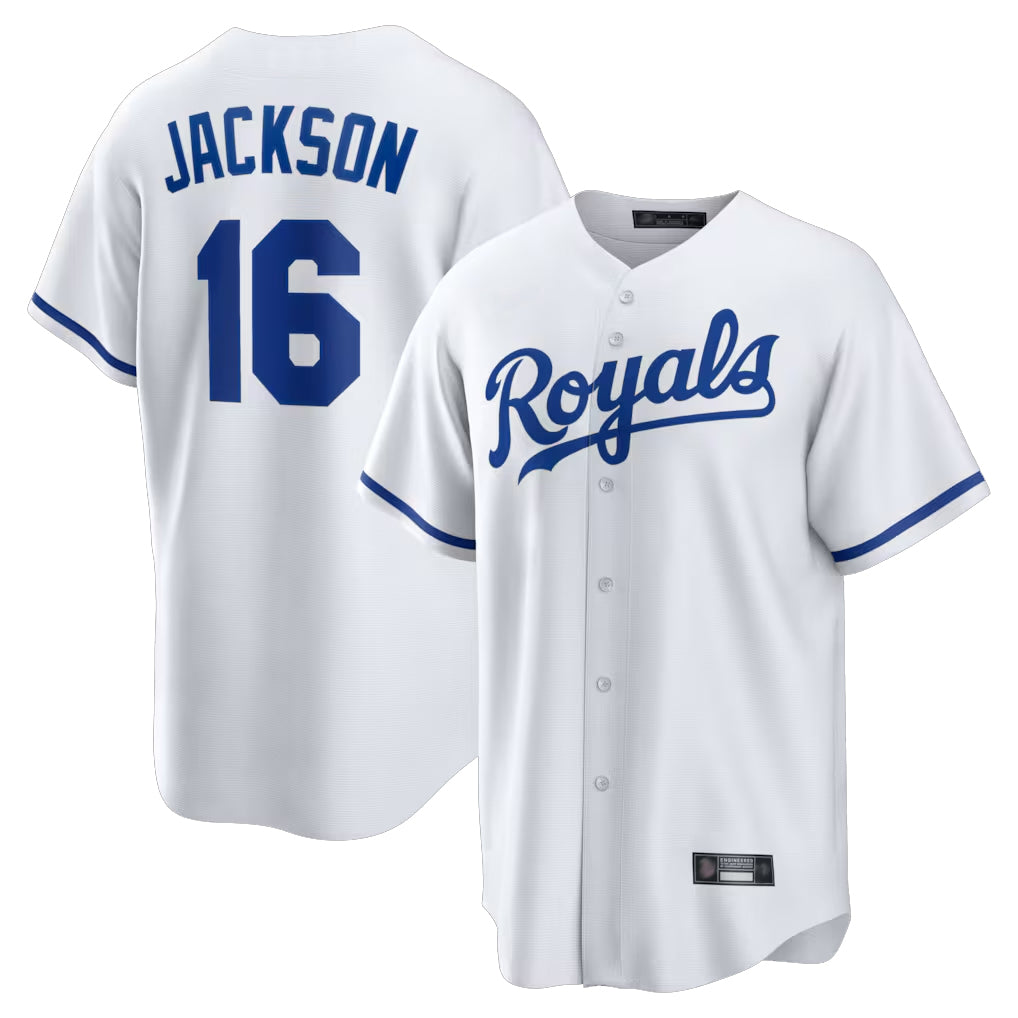 KC.Royals #16 Bo Jackson Player White Home Game Hdoa Stitched Jerseys