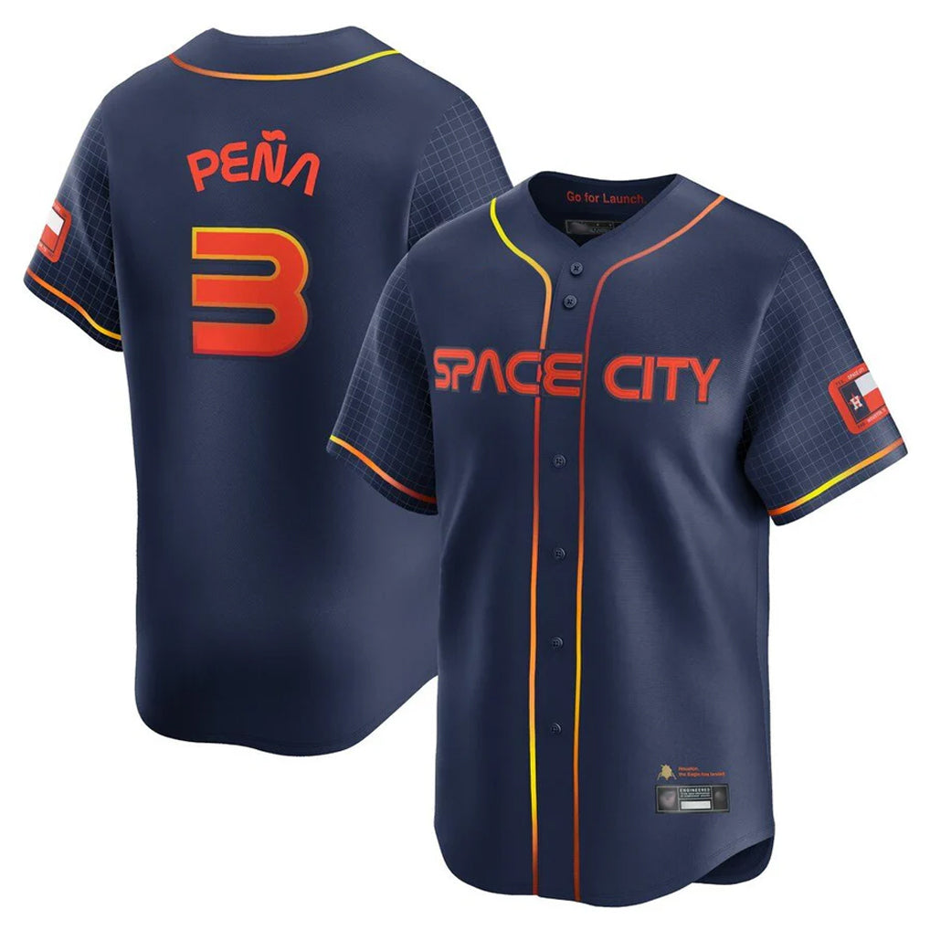 H.Astros #3 Jeremy Pena Player Navy City Connect Home Limited Hdoa Stitched Jerseys