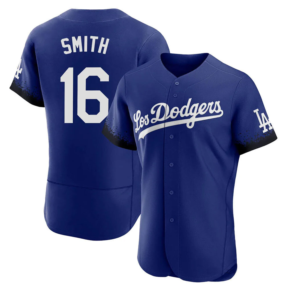 LA.Dodgers #16 Will Smith Player Royal City Connect Elite Home Hdoa Stitched Jerseys