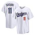 LA.Dodgers #11 Roki Sasaki Player Gold White 2026 Collection Stadium Limited Hdoa Stitched Jerseys