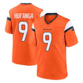 D.Broncos #9 Talanoa Hufanga Player Orange Home Game Hdoa Stitched Jerseys