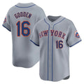 NY.Mets #16 Dwight Gooden Player Gray Road Limited Home Hdoa Stitched Jerseys