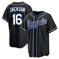 KC.Royals #16 Bo Jackson Player Black Carbon Fashion Home Game Hdoa Stitched Jerseys