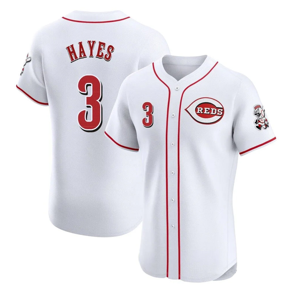 C.Reds #3 Ke'Bryan Hayes Player White Limited Elite Home Hdoa Stitched Jerseys