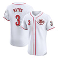 C.Reds #3 Ke'Bryan Hayes Player White Limited Elite Home Hdoa Stitched Jerseys