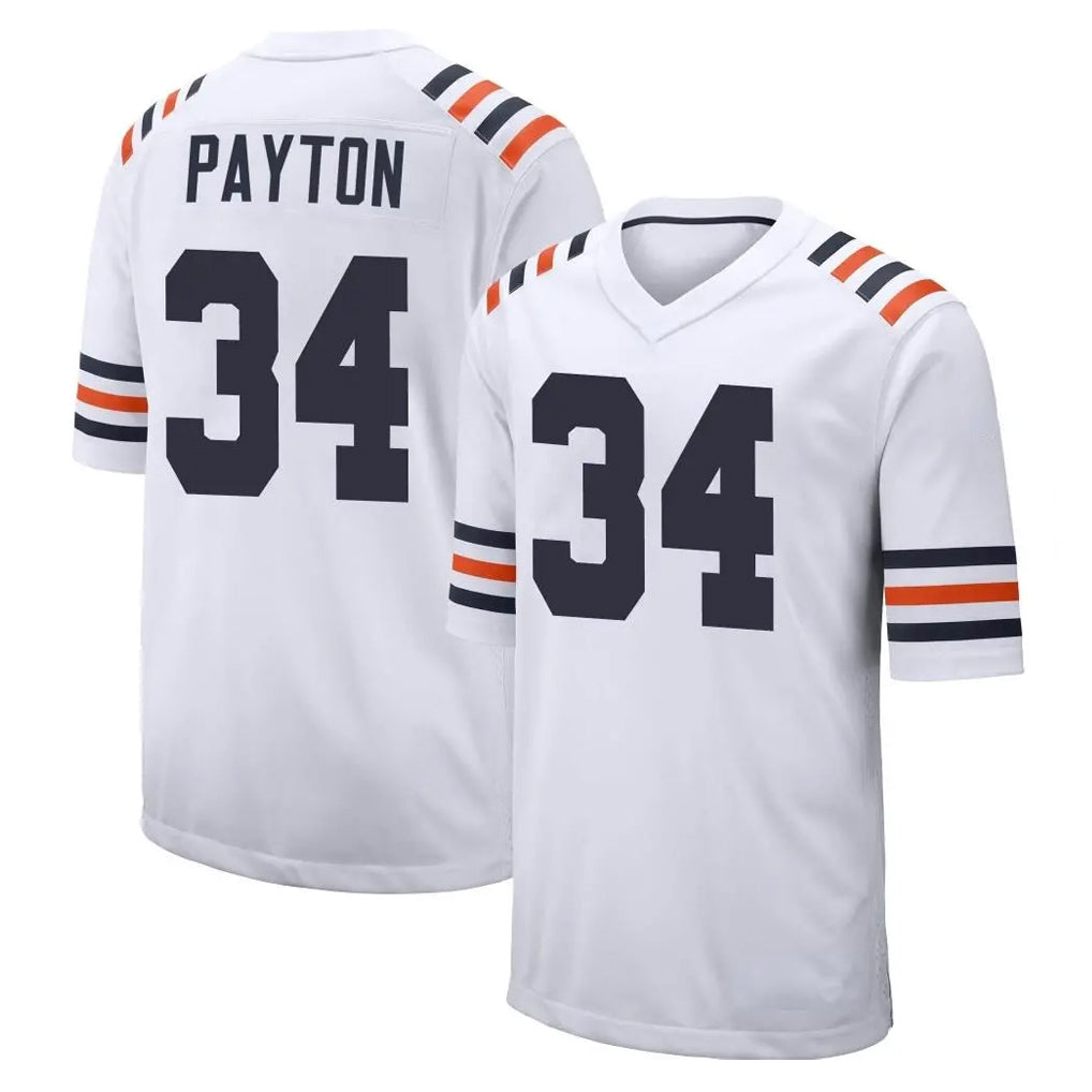 C.Bears #34 Walter Payton Player White Classic Home Game Hdoa Stitched Jerseys