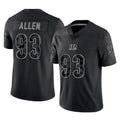 C.Bengals #93 Jonathan Allen Player Black Reflective Limited Game Hdoa Stitched Jerseys