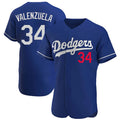LA.Dodgers #34 Fernando Valenzuela Player Royal Limited Elite Home Hdoa Stitched Jerseys