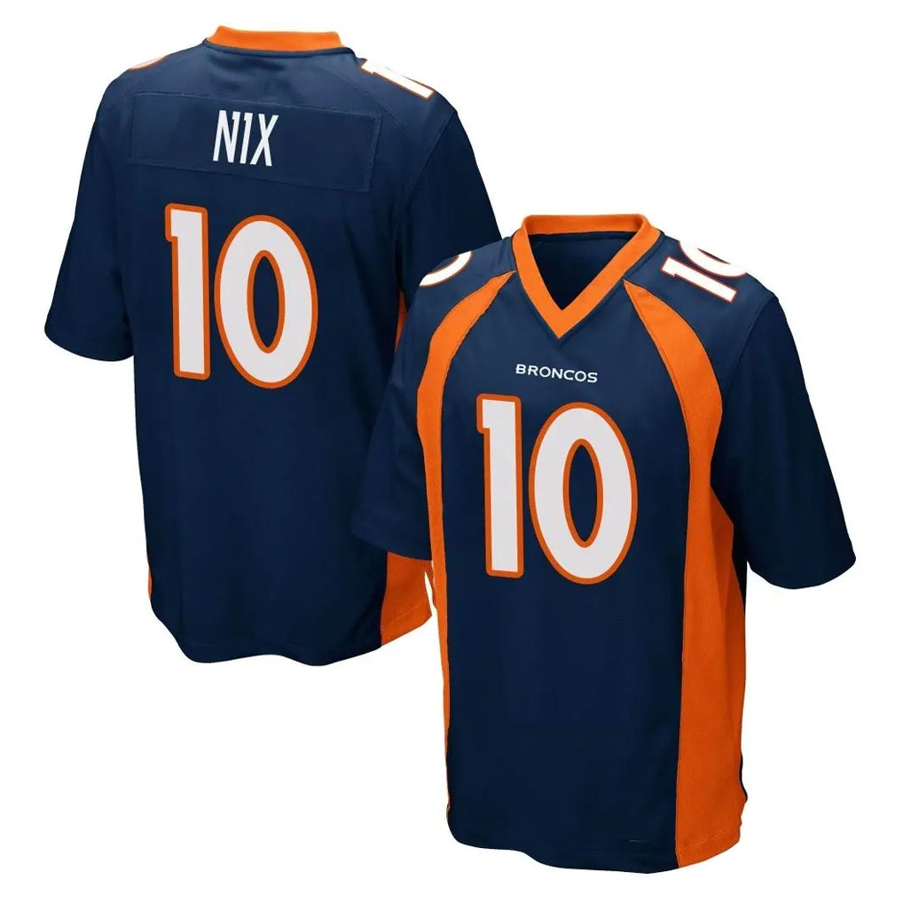 D.Broncos #10 Bo Nix Player Navy Game Hdoa Stitched Jerseys