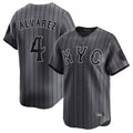 NY.Mets #4 Francisco Alvarez Player Gray City Connect Limited Hdoa Stitched Jerseys