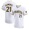 P.Pirates #21 Roberto Clemente Player White Home Limited Elite Hdoa Stitched Jerseys
