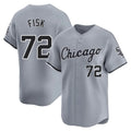 C.White Sox #72 Carlton Fisk Player Gray Road Limited Home Hdoa Stitched Jerseys