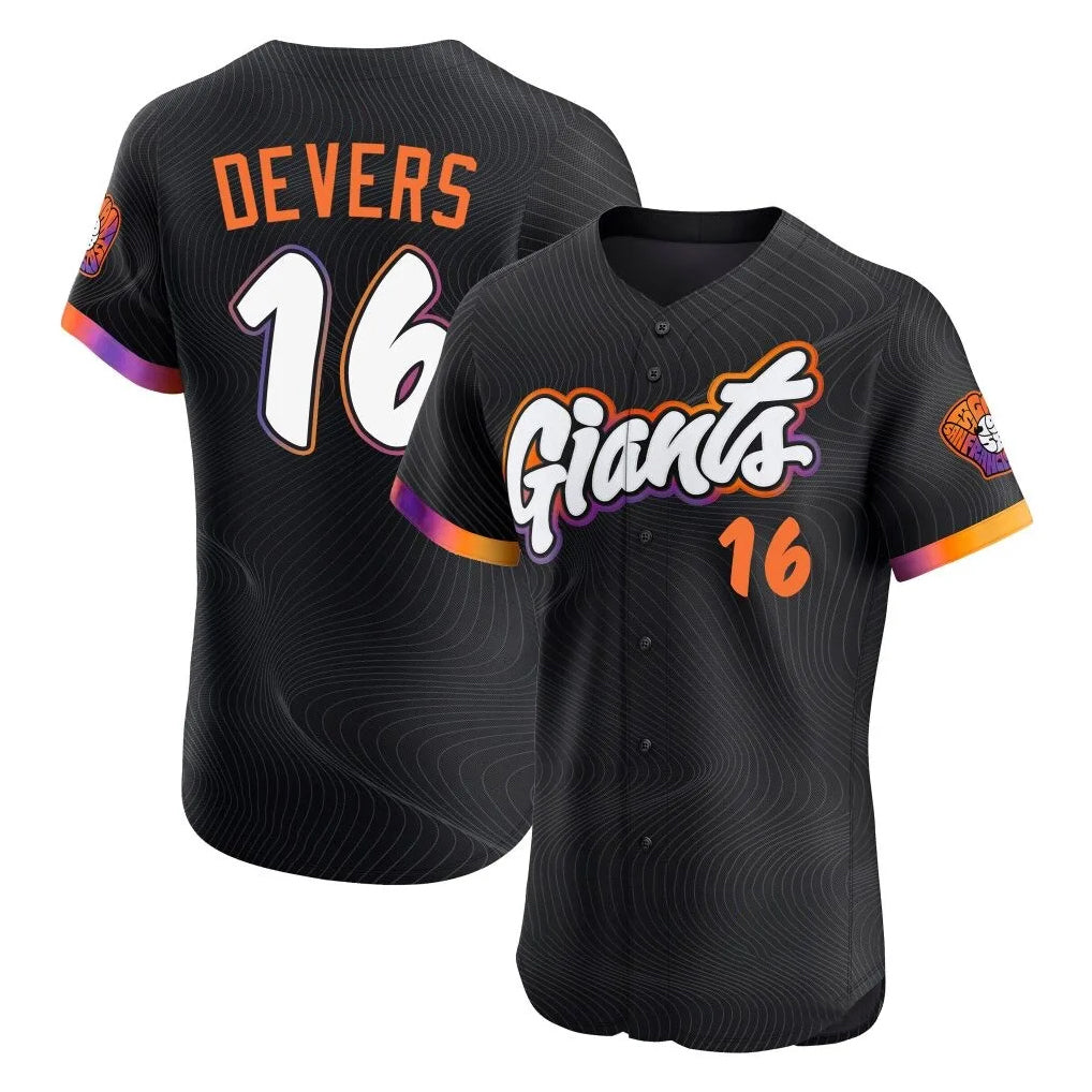 SF.Giants #16 Rafael Devers Player Black 2025 City Connect Home Limited Elite Hdoa Stitched Jerseys