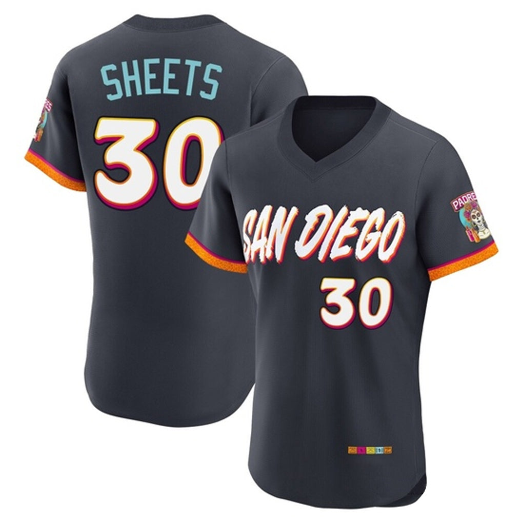 S.Diego Padres #30 Gavin Sheets Player Obsidian 2026 City Connect Home Limited Elite T-shirt Hdoa Stitched Jerseys
