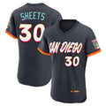 S.Diego Padres #30 Gavin Sheets Player Obsidian 2026 City Connect Home Limited Elite T-shirt Hdoa Stitched Jerseys