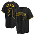 C.Cubs #9 Miguel Amaya Player Black Snake Skin City Game Hdoa Stitched Jerseys