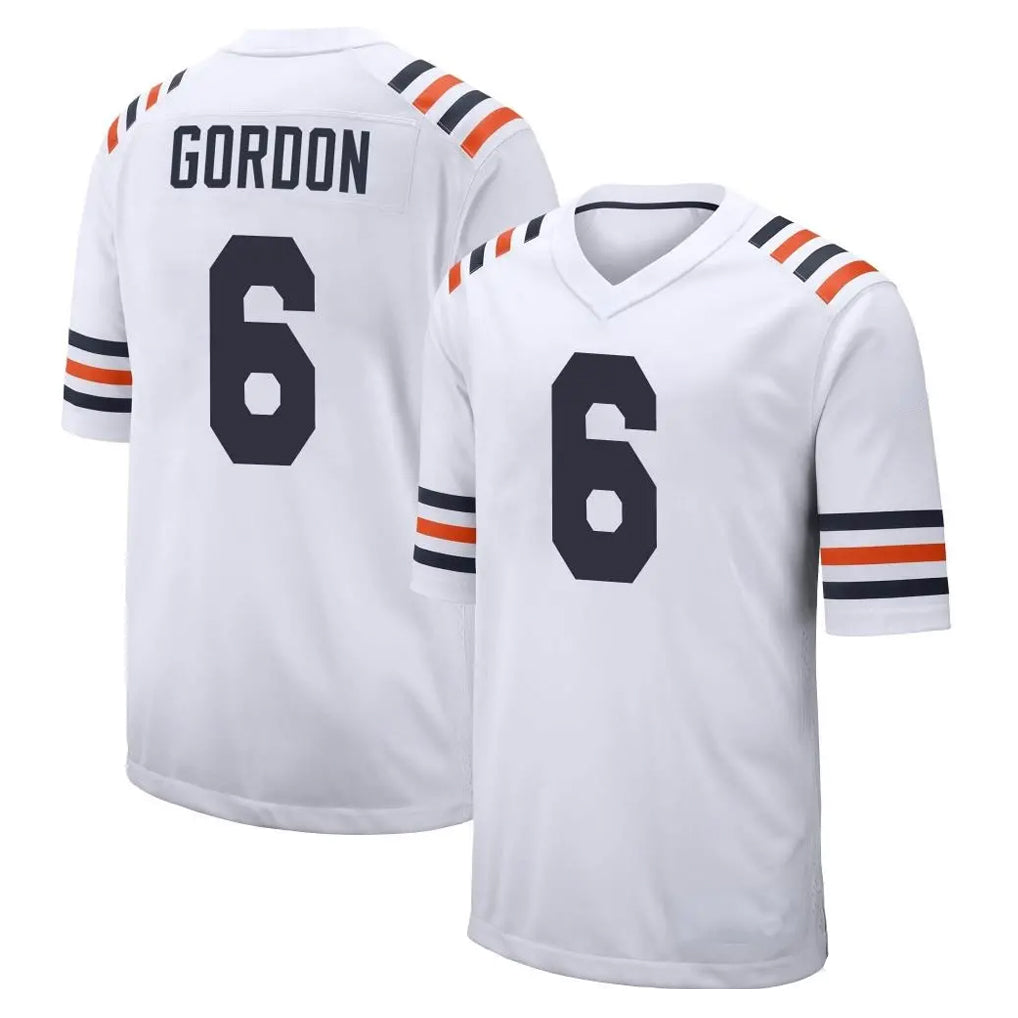 C.Bears #6 Kyler Gordon Player White Classic Home Game Hdoa Stitched Jerseys
