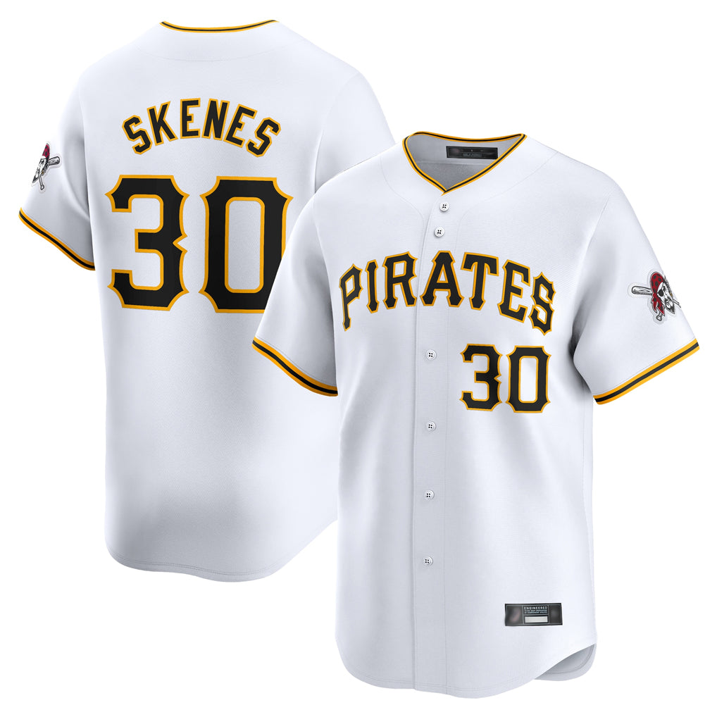 P.Pirates #30 Paul Skenes Player White Home Limited Hdoa Stitched Jerseys