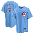 C.Cubs #7 Dansby Swanson Player Light Blue Home Game Hdoa Stitched Jerseys