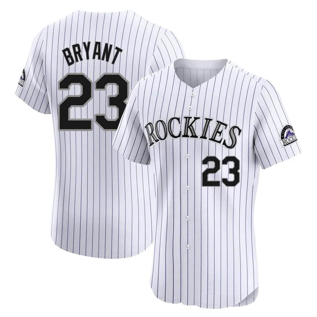 C.Rockies #23 Kris Bryant Player White Limited Elite Home Hdoa Stitched Jerseys