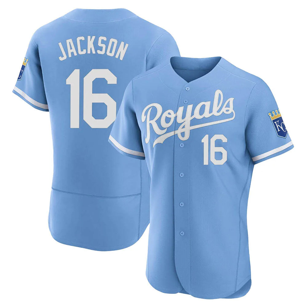 KC.Royals #16 Bo Jackson Player Light Blue Alt Limited Elite Home Hdoa Stitched Jerseys