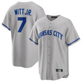 KC.Royals #7 Bobby Witt Jr. Player Gray Game Home Hdoa Stitched Jerseys