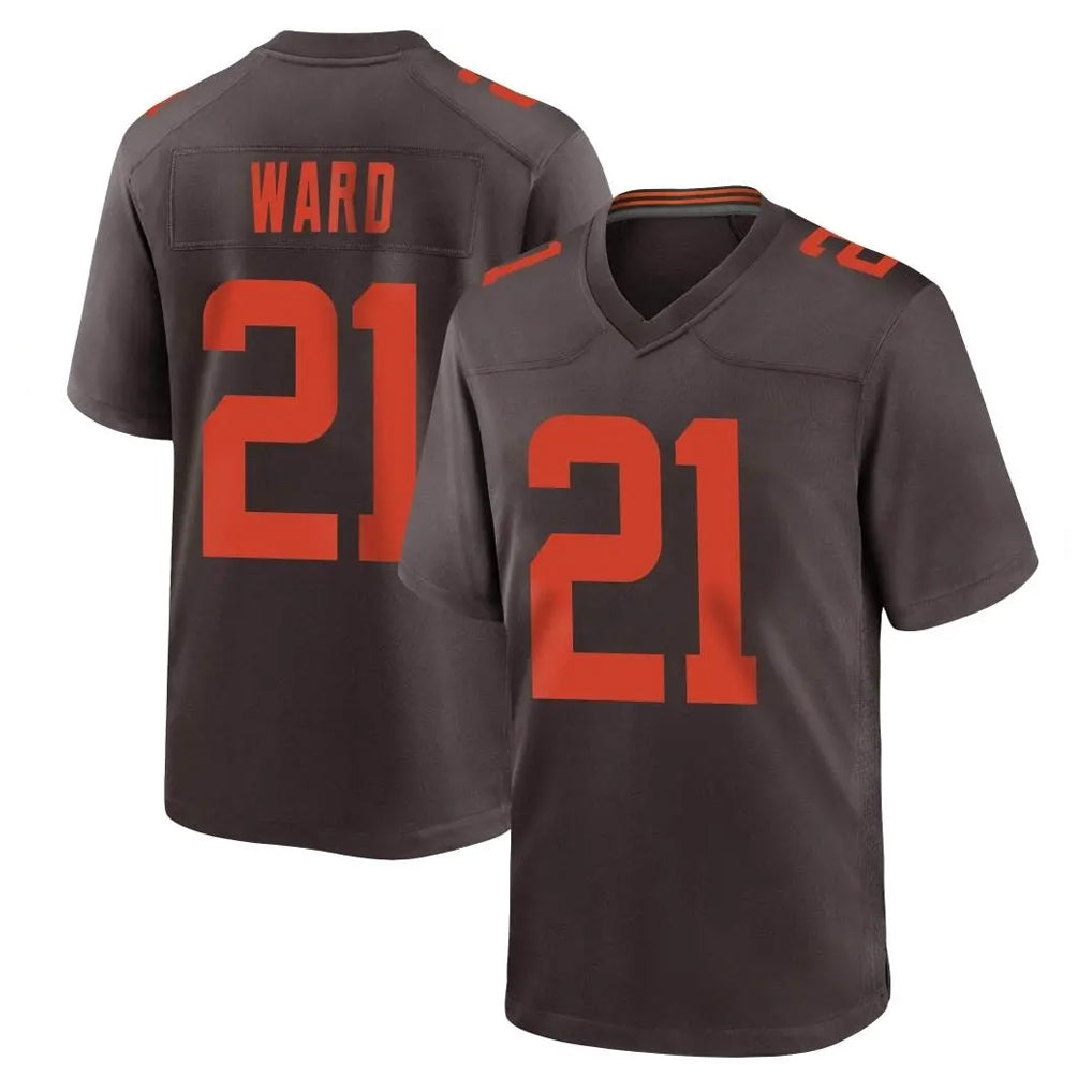 C.Browns #21 Denzel Ward Player Brown Alternate Home Game Hdoa Stitched Jerseys