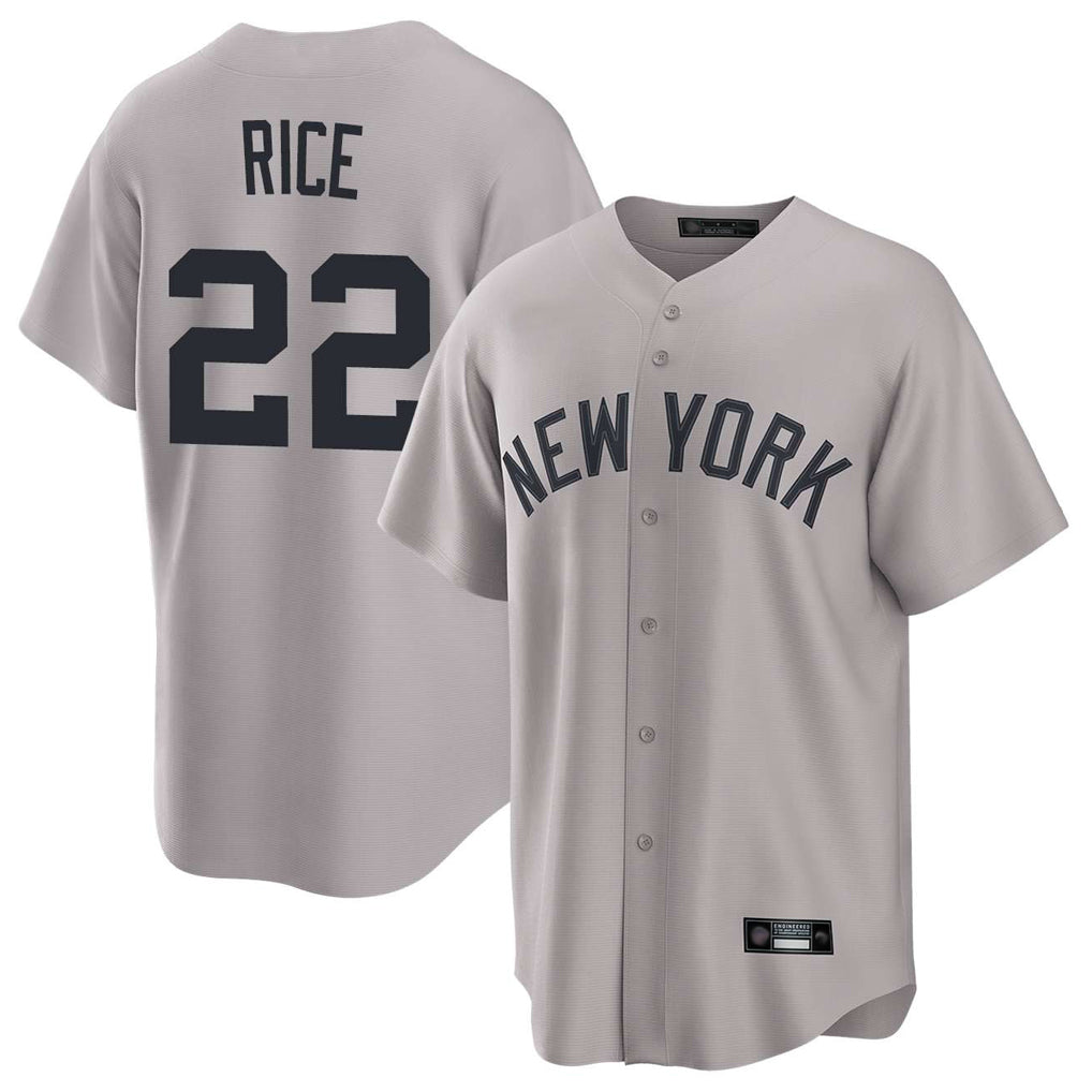NY.Yankees #22 Ben Rice Player Gray Game Home Hdoa Stitched Jerseys