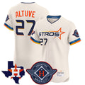 H.Astros #27 Jose Altuve Player Cream City Connect Texas Patch Vapor Premier Limited Elite Home Hdoa Stitched Jerseys