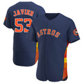 H.Astros #53 Cristian Javier Player Navy Home Limited Elite Hdoa Stitched Jerseys