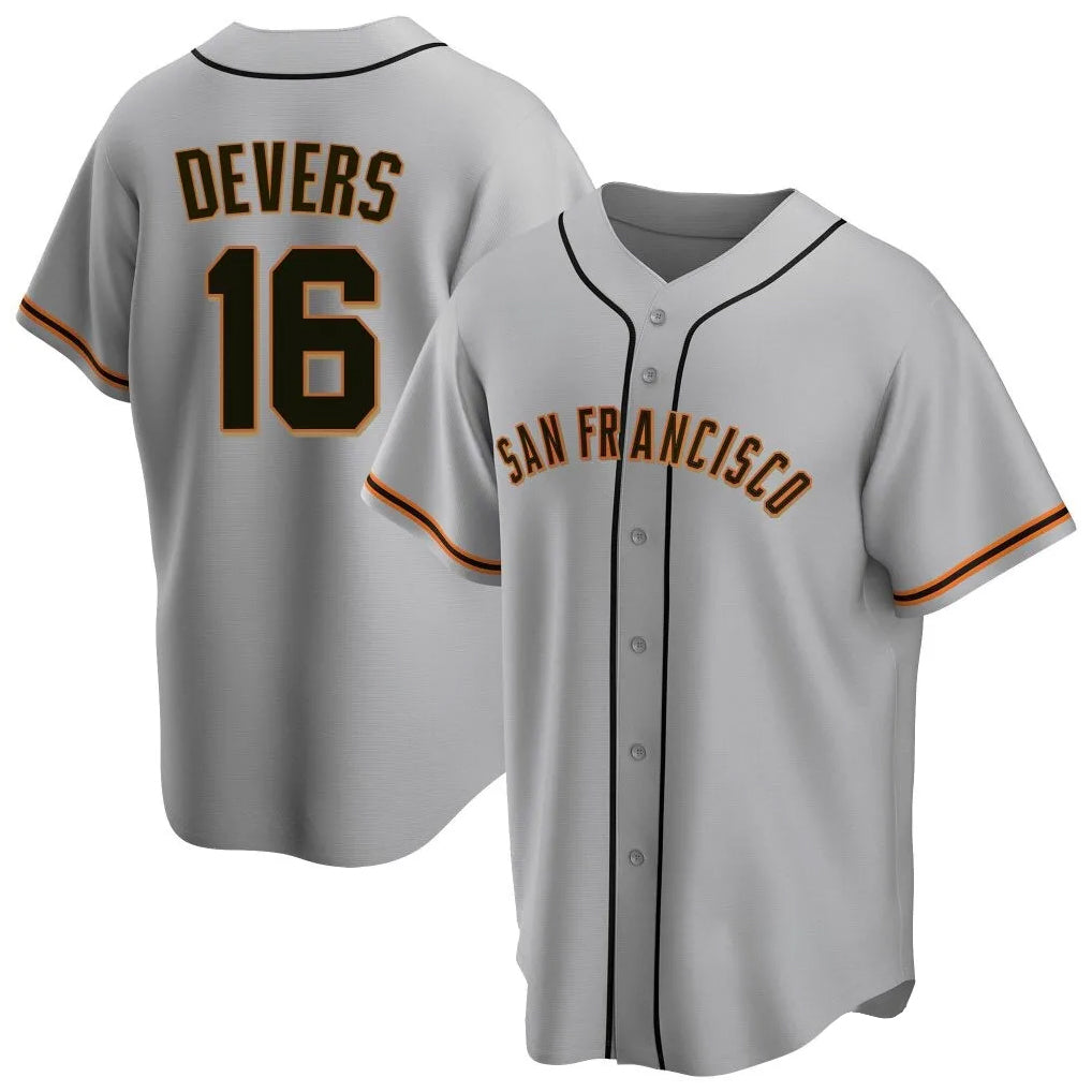 SF.Giants #16 Rafael Devers Player Gray Home Game Hdoa Stitched Jerseys