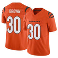 C.Bengals #30 Chase Brown Player Orange Vapor F.U.S.E. Limited Home Game Hdoa Stitched Jerseys