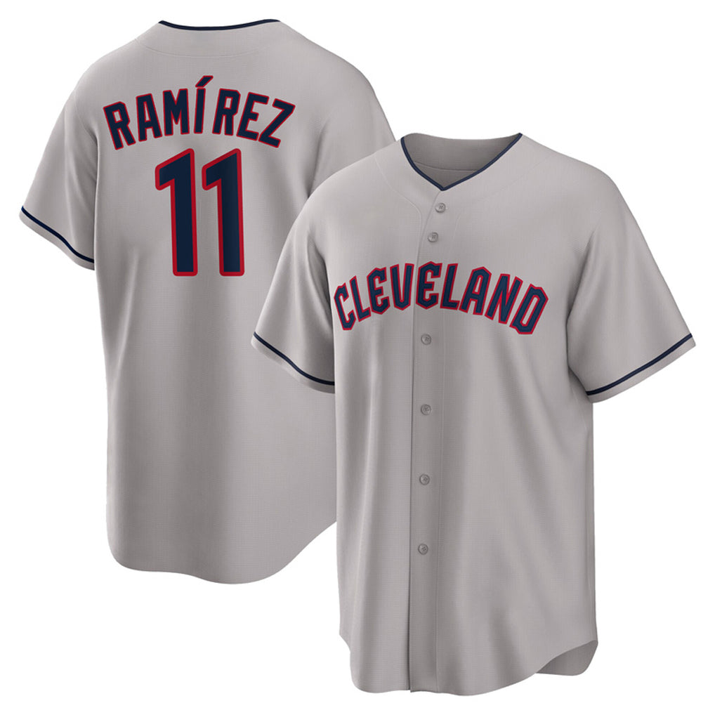 C.Guardians #11 Jose Ramirez Player Gray Game Home Hdoa Stitched Jerseys