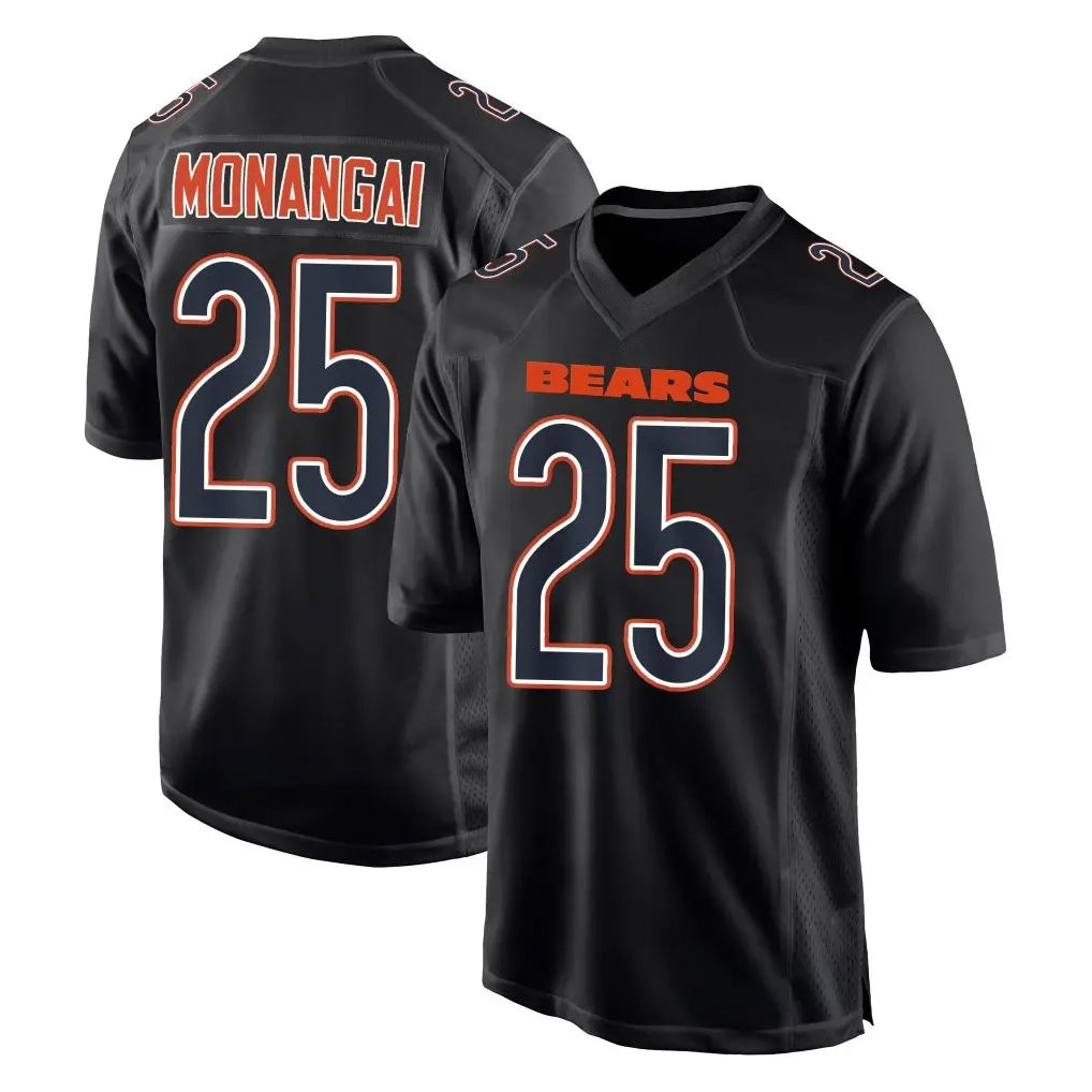 C.Bears #25 Kyle Monangai Player Carbon Black Fashion Game Hdoa Stitched Jerseys