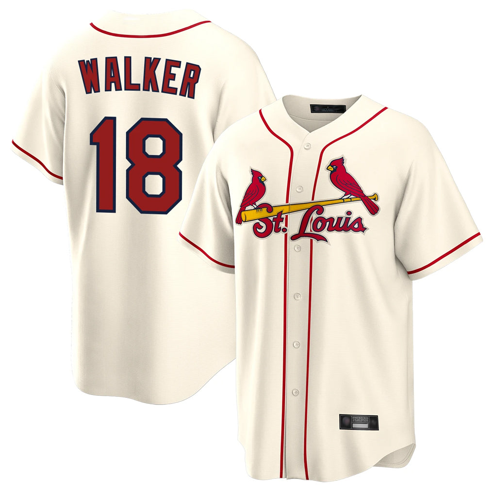St. Louis Cardinals #18 Jordan Walker Player Cream Home Game Hdoa Stitched Jerseys