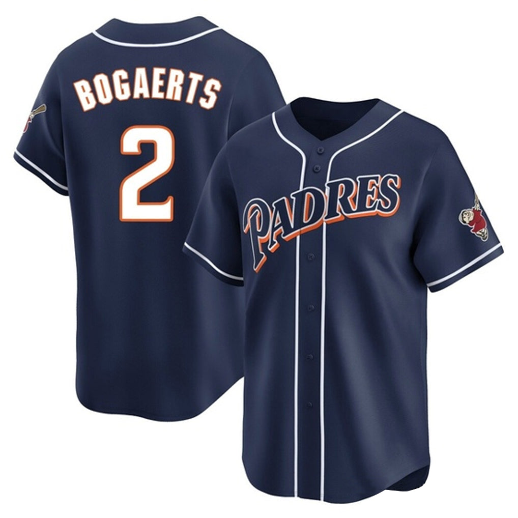 S.Diego Padres #2 Xander Bogaerts Player Navy Cooperstown Collection Limited Home Hdoa Stitched Jerseys