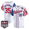 B.Orioles #35 Adley Rutschman Player White USA 250 Independence Day Vapor Premier Limited Home Game Hdoa Stitched Jerseys