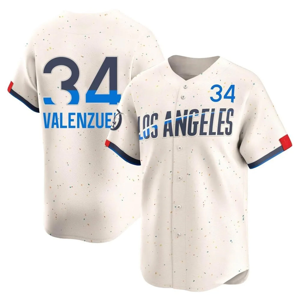 LA.Dodgers #34 Fernando Valenzuela Player Cream City Connect Limited Home Hdoa Stitched Jerseys